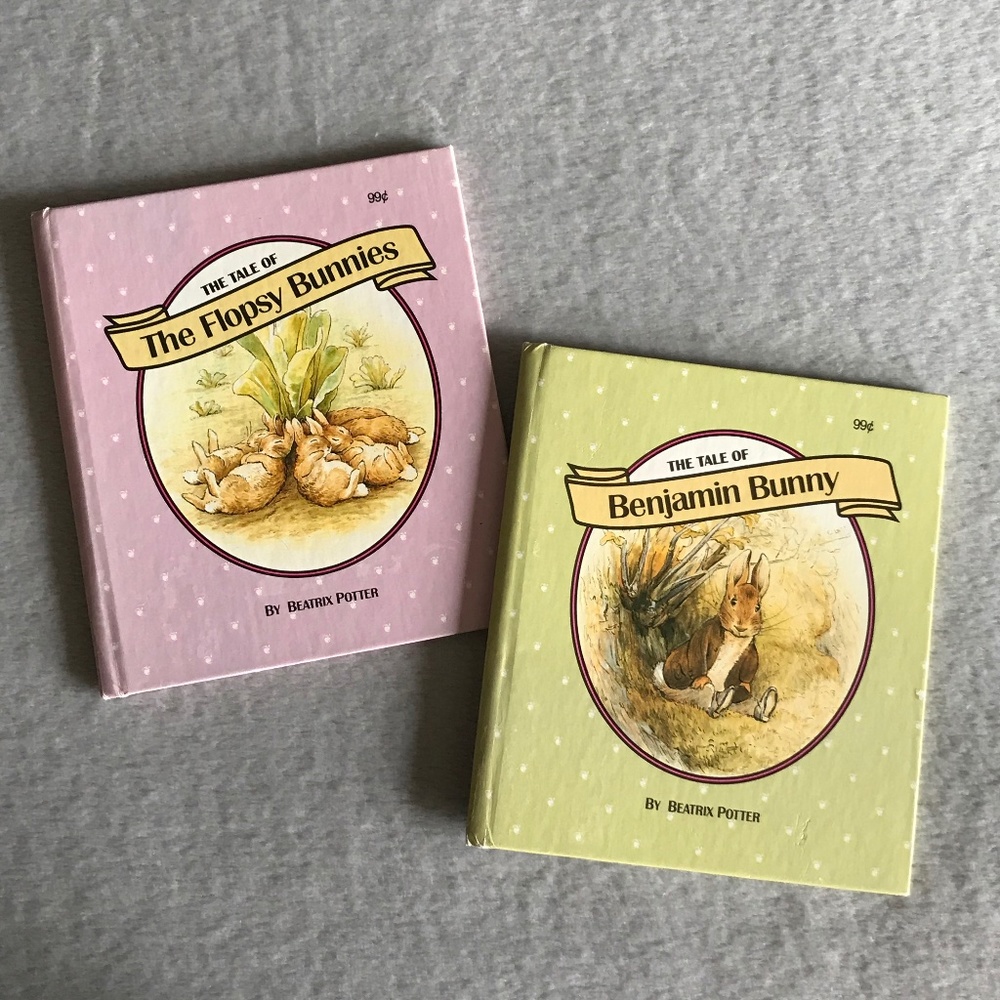 Beatrix Potter 2 Books The Tale of The Flopsy Bunnies & Benjamin Bunny Hardcover